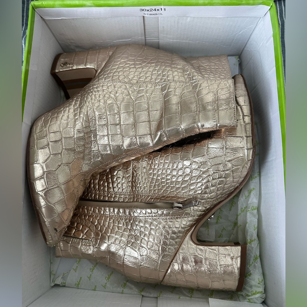 Sam Edelman gold booties